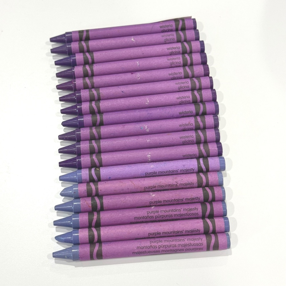 Crayola Purple Crayon Set 16pc Wisteria & Purple Mountains Majesty